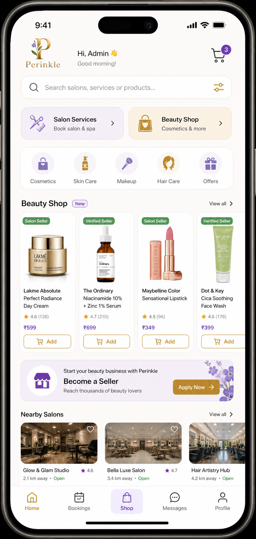 Perinkle home app preview